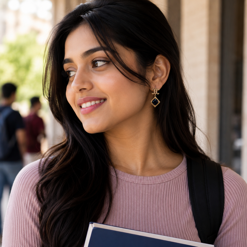 Trendy Gold Drop & Stud Earrings — Campus to Evening Glam