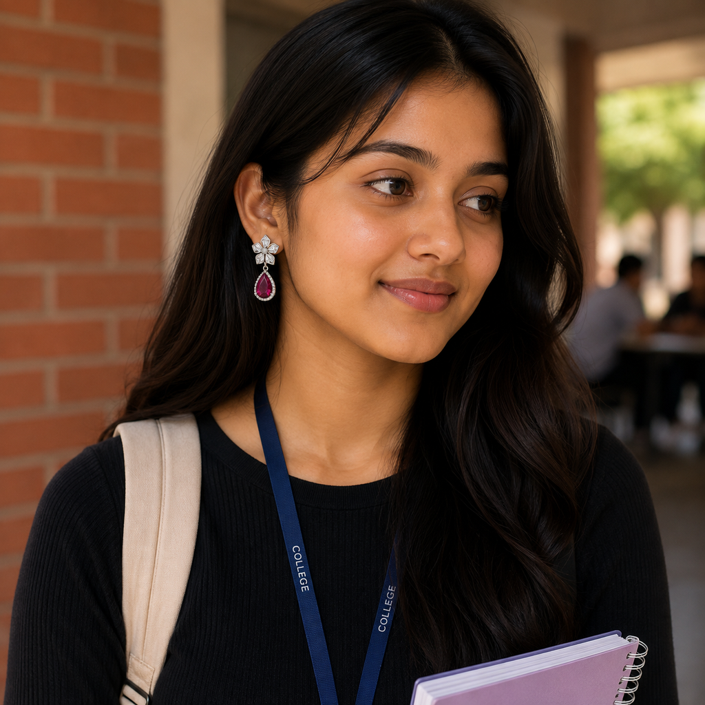 Trendy Gold Drop & Stud Earrings — Campus to Evening Glam